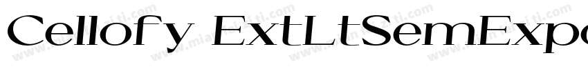 Cellofy ExtLtSemExpotf字体转换